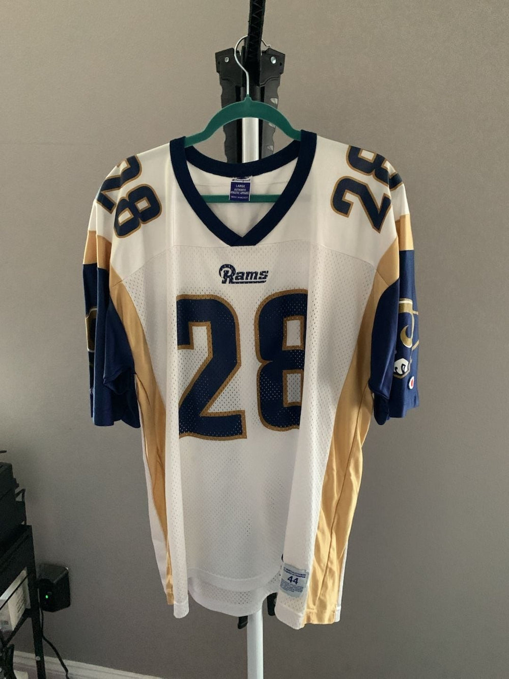 Vintage Champion St. Louis Rams Marshall Faulk #28 Football Jersey Size 44