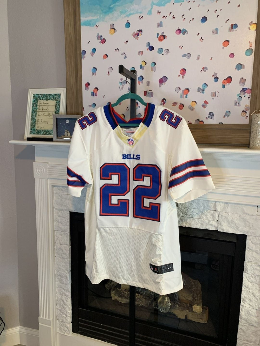 Nike Buffalo Bills Fred Jackson #22 White On-Field Jersey Size 44