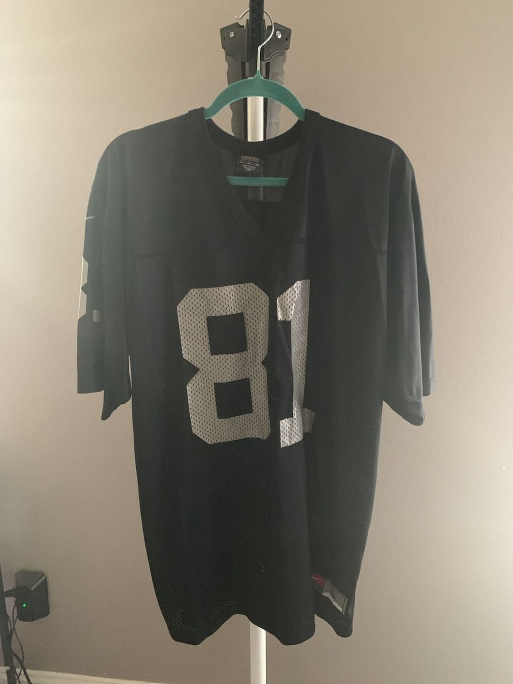 Vintage Nike Tim Brown Oakland Raiders #81 Football Jersey Black