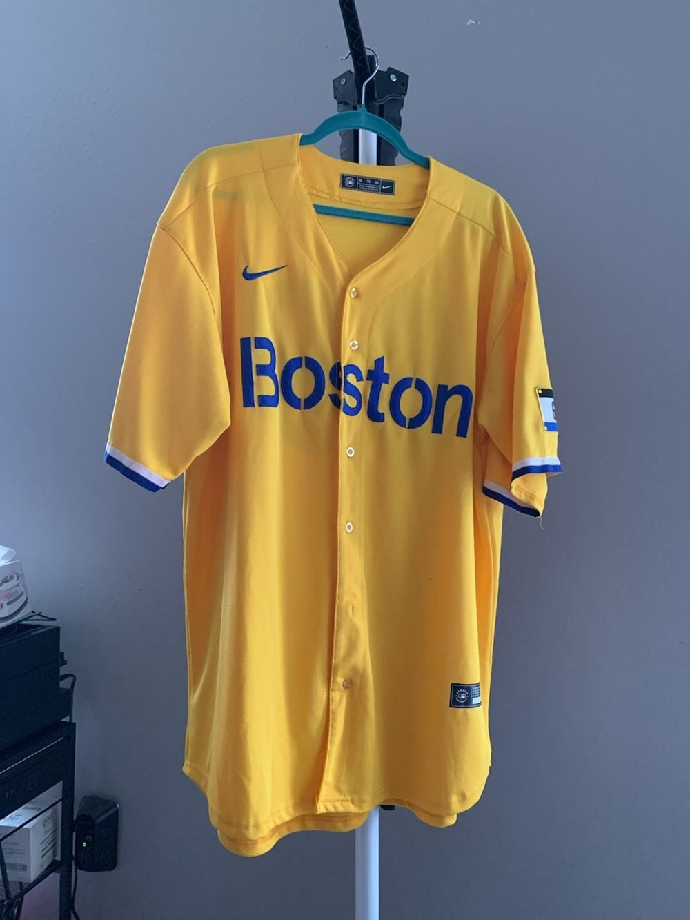 Nike Boston Red Sox City Connect Yellow Replica Jersey