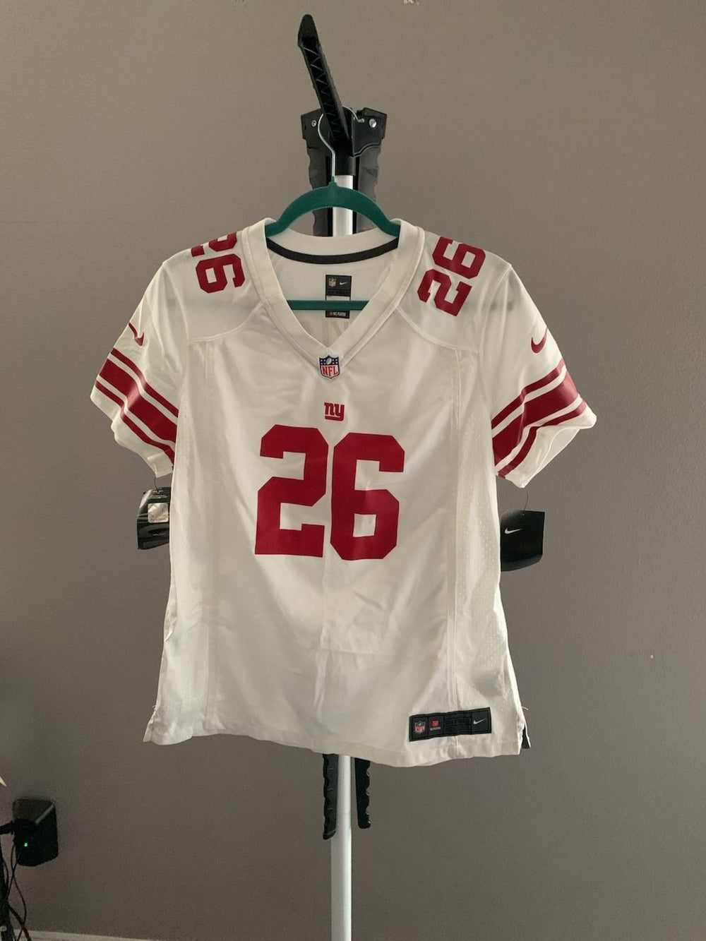 Nike New York Giants Saquon Barkley #26 Women's White On-Field Game Jersey