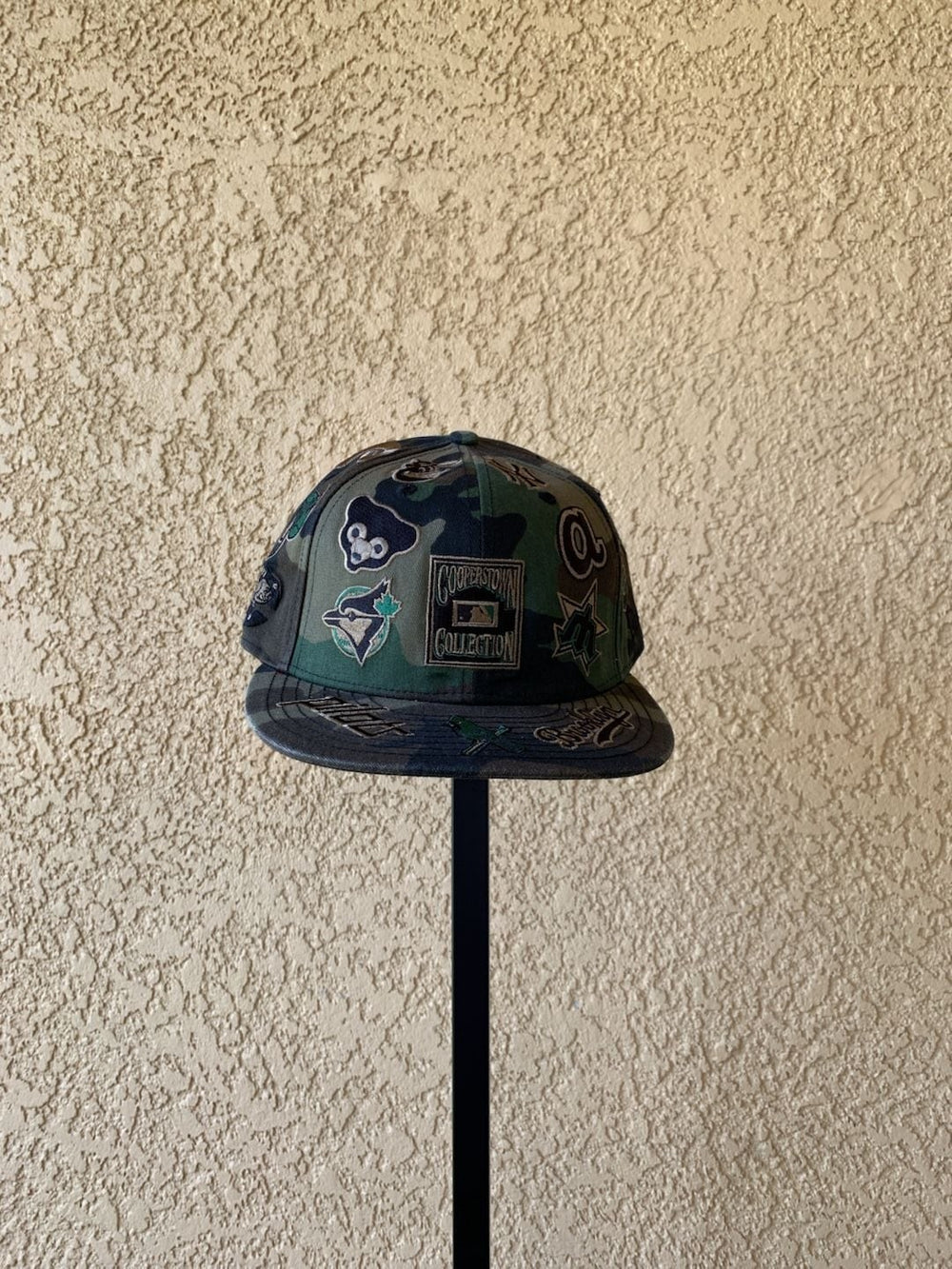 New Era MLB Cooperstown Collection Multi-Patch Camo 59Fifty Fitted Hat Size 7 3/