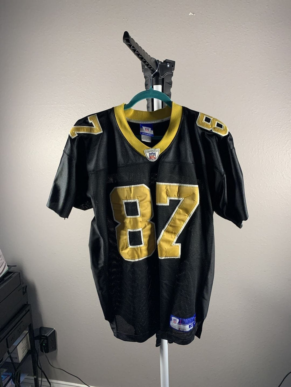 Reebok NFL New Orleans Saints Joe Horn #87 Black Replica Jersey Size 46