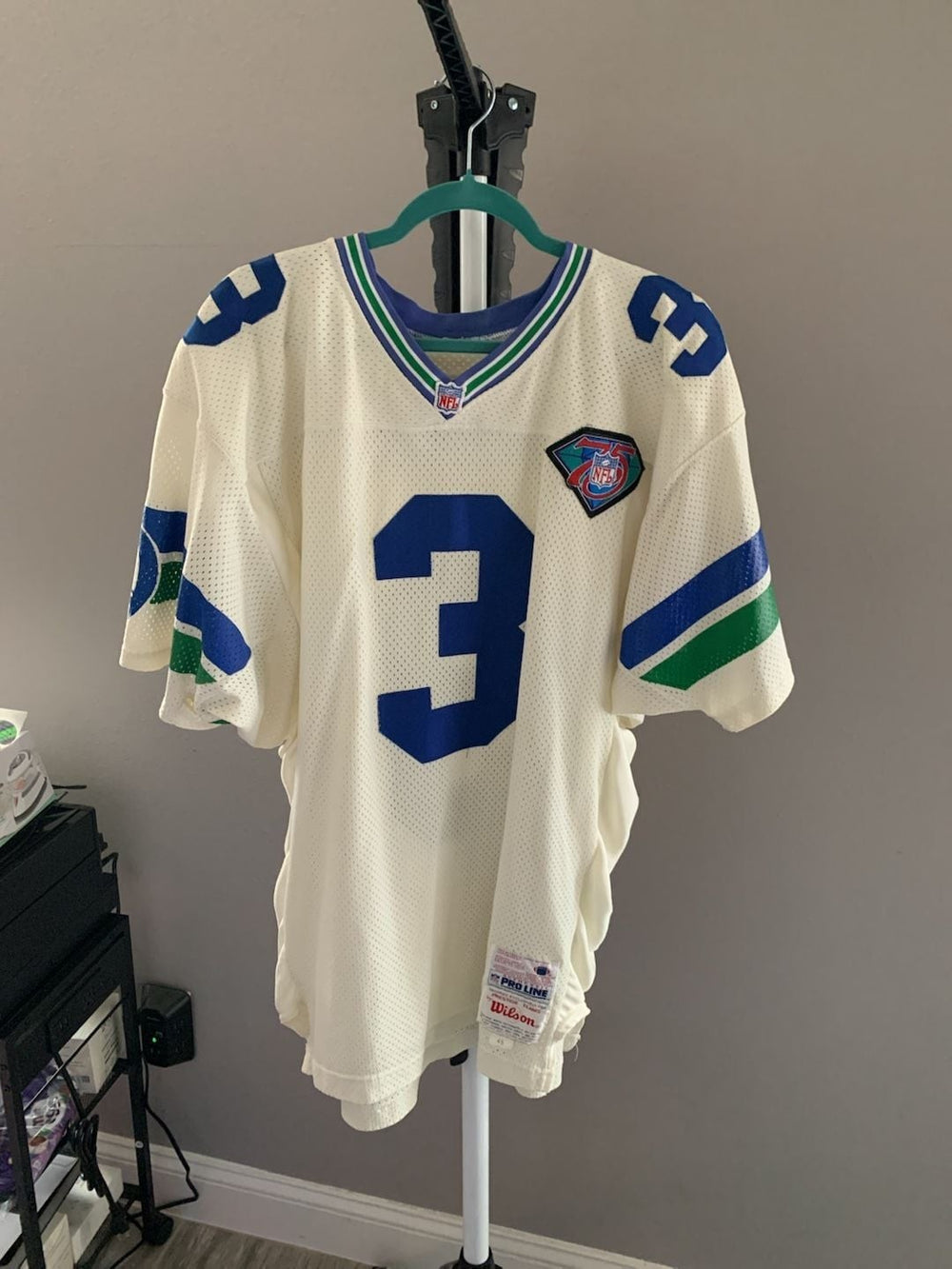 Vintage 1994 Rick Mirer Seattle Seahawks Wilson Pro Line Authentic Jersey NFL 75