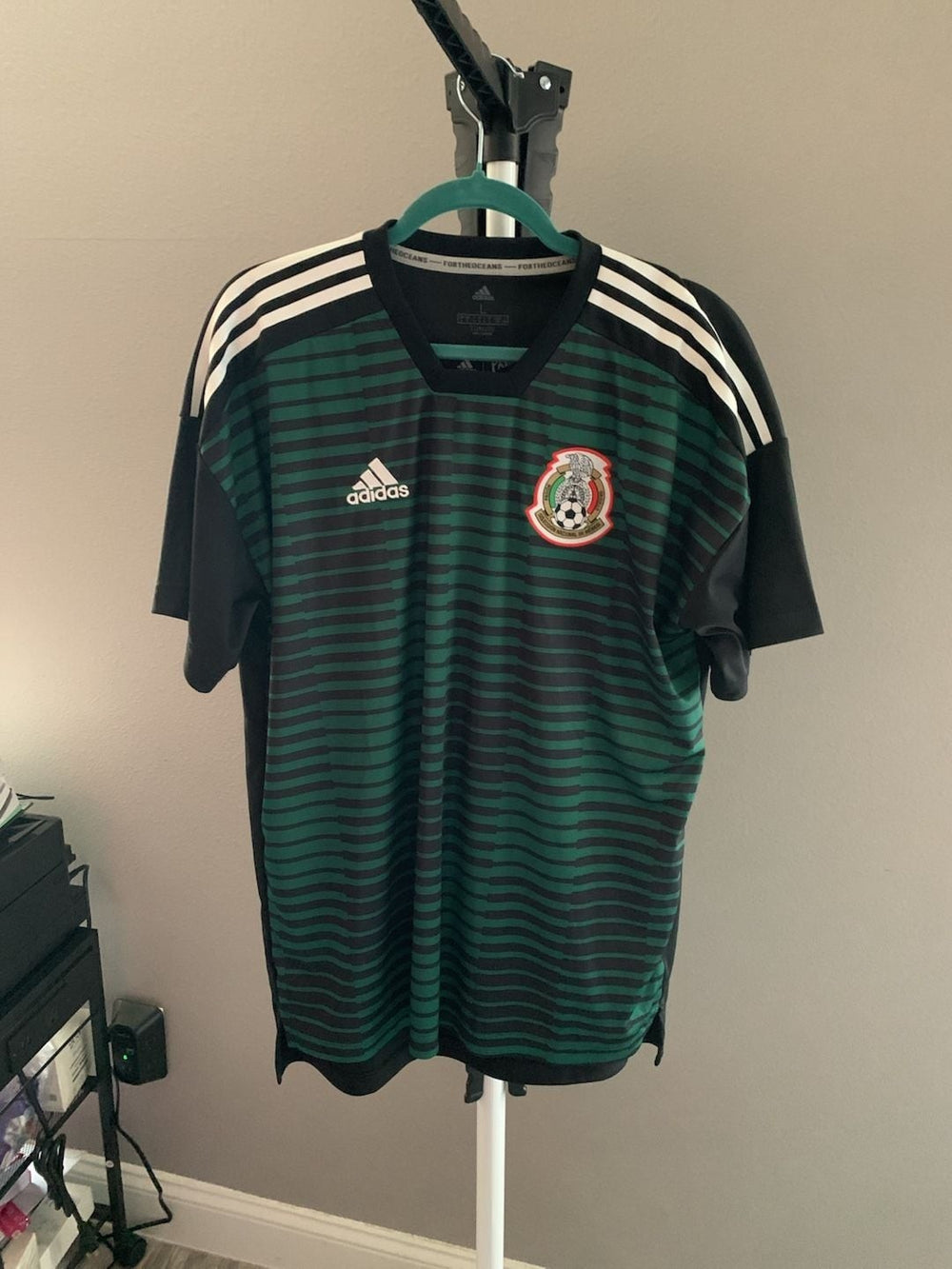 Adidas Mexico Parley For The Oceans Pre-Match Soccer Training Jersey