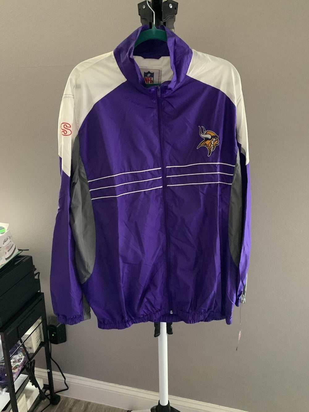 Minnesota Vikings NFL Team Apparel Full Zip Windbreaker Jacket