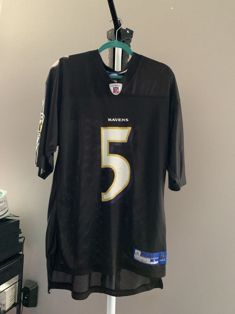 Reebok NFL On Field Joe Flacco Baltimore Ravens Jersey Size L