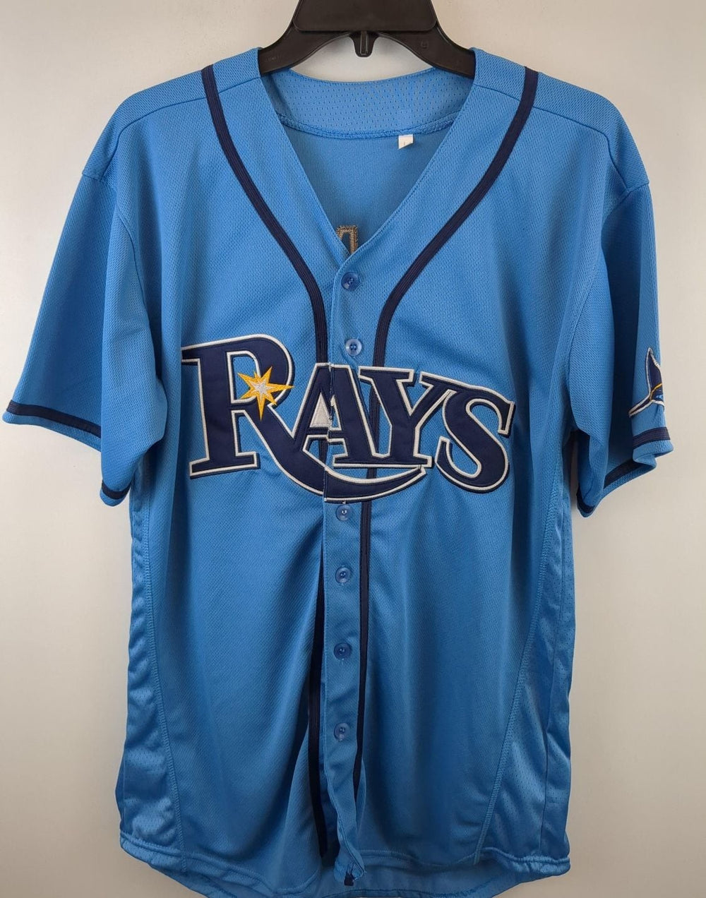 Wander Franco Tampa Bay Rays Light Blue Replica Baseball Jersey Size L