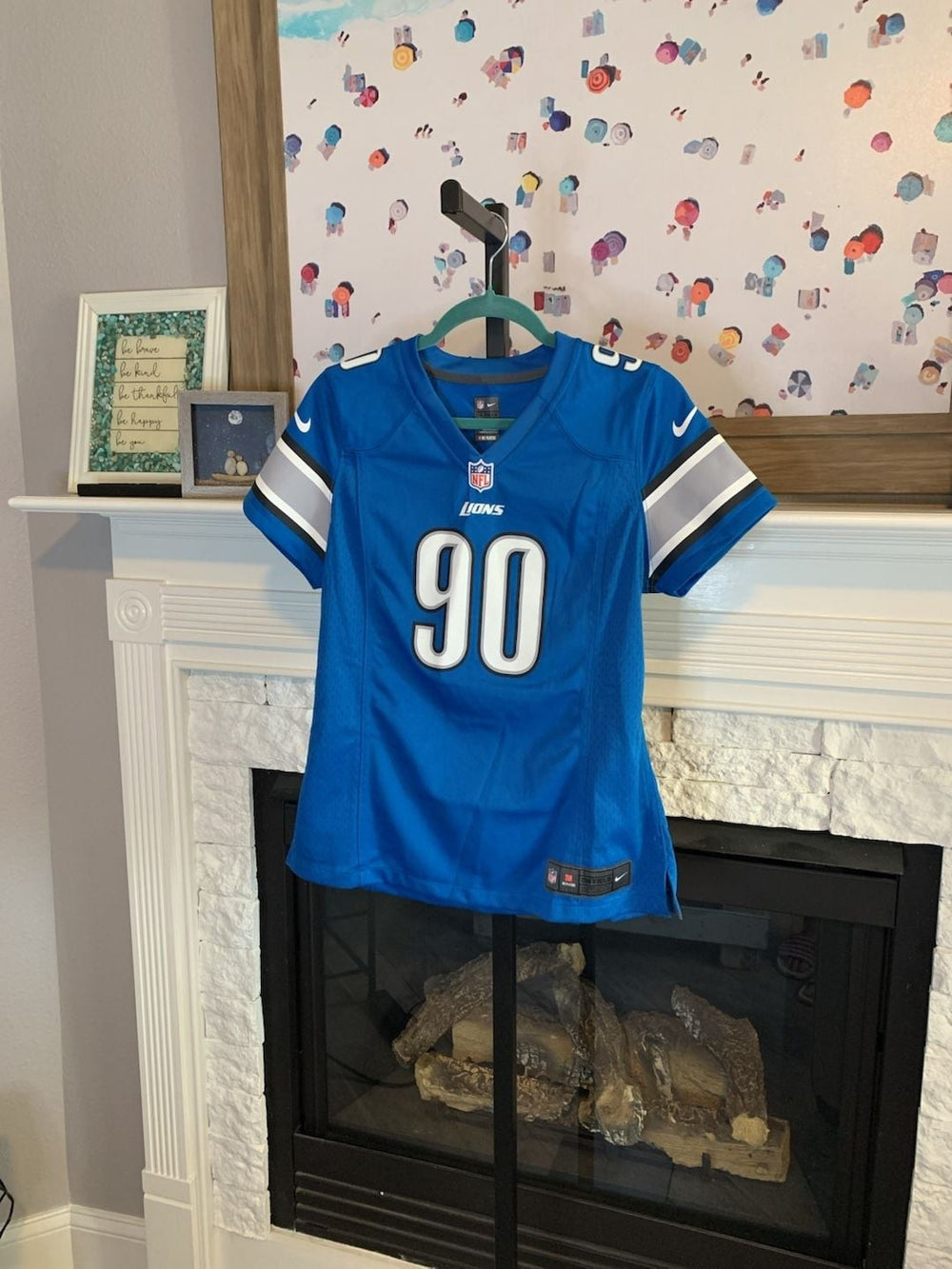 Nike Detroit Lions Ndamukong Suh 90 NFL Jersey Size M