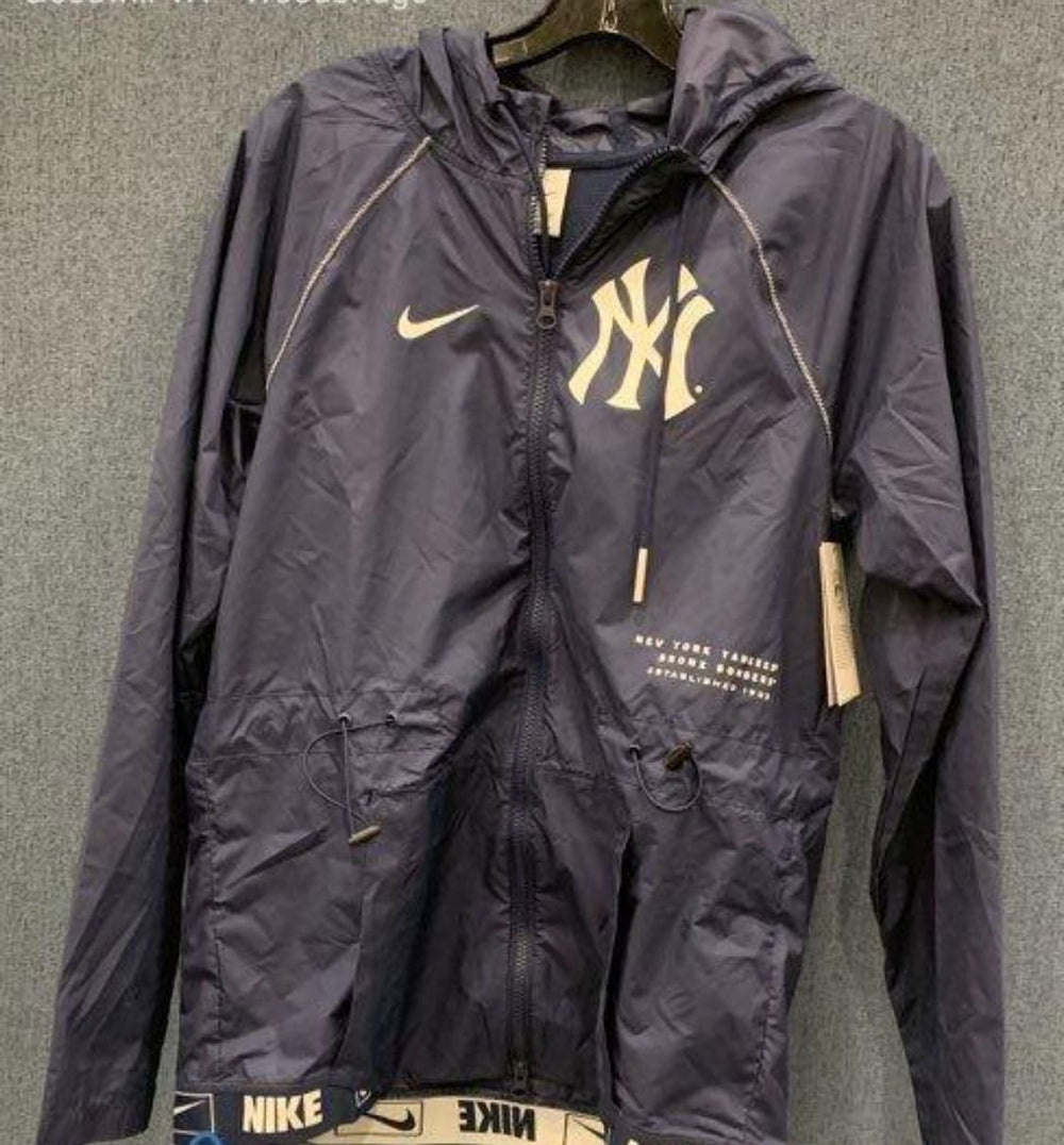 Nike Women's New York Yankees Statement Raglan Full-Zip Windbreaker Hoodie Jacke