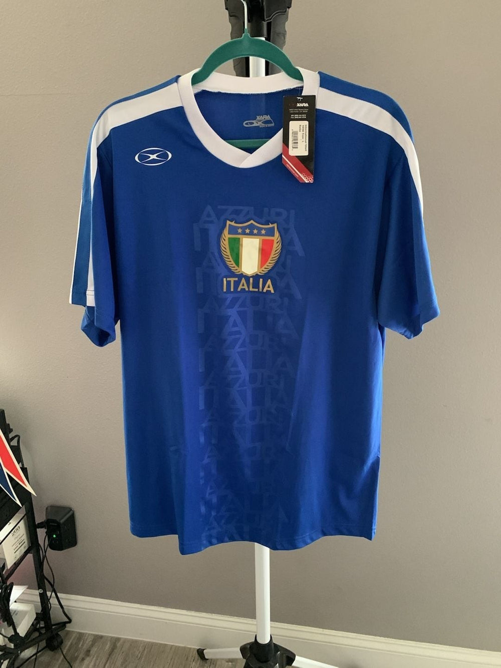 Xara Italia National Soccer Jersey Men's Size Large Blue