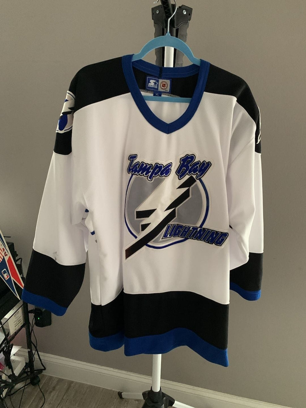 Vintage 1990s Starter Tampa Bay Lightning NHL Hockey Jersey White Size XL