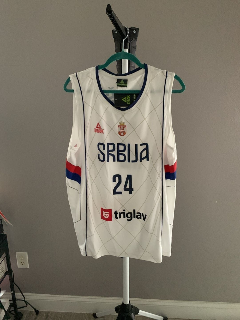 Peak Serbia National Basketball Team Away Jersey - Kiš #24