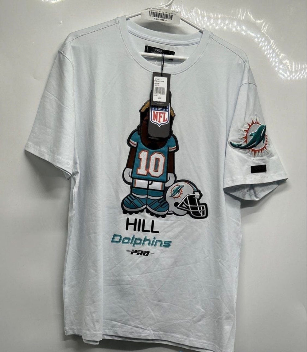 Men's Pro Standard Tyreek Hill White Miami Dolphins Player Avatar Graphic T-Shir