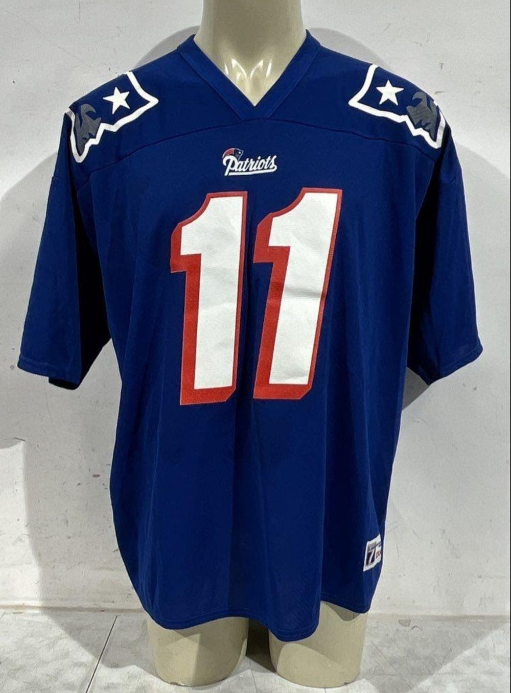 Vintage Logo 7 New England Patriots Drew Bledsoe 11 Jersey XXL