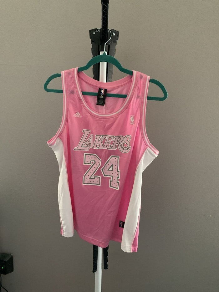 Adidas Los Angeles Lakers Kobe Bryant 24 Pink Jersey Size XL