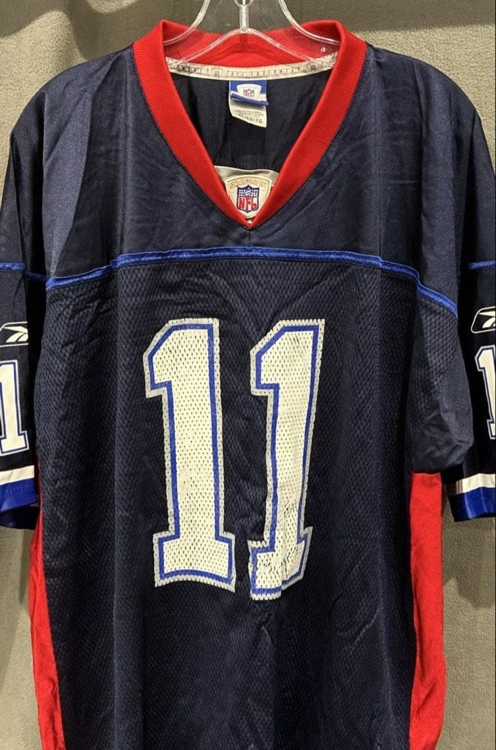 Vintage Buffalo Bills Drew Bledsoe #11 Reebok NFL On Field Jersey Navy XL