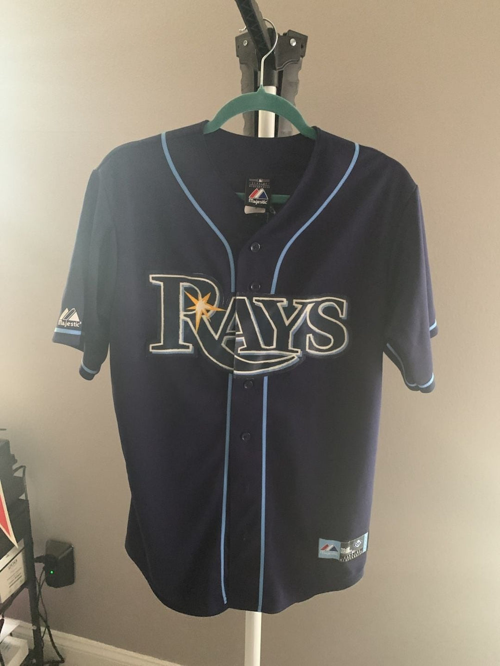 Majestic Tampa Bay Rays Evan Longoria #3 Navy Alternate Baseball Jersey