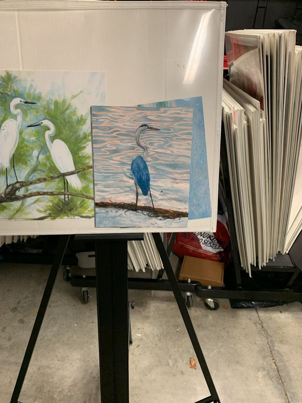 Ruth Heather Johnson Great Blue Heron Art Print