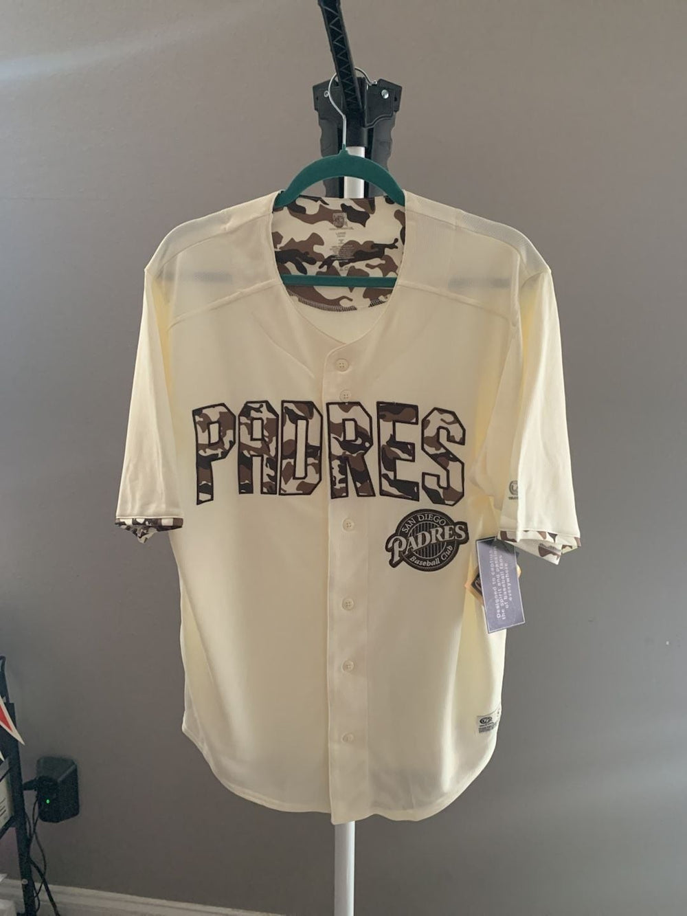 Cooperstown Collection San Diego Padres True Fan Series Camo Accent Baseball Jer