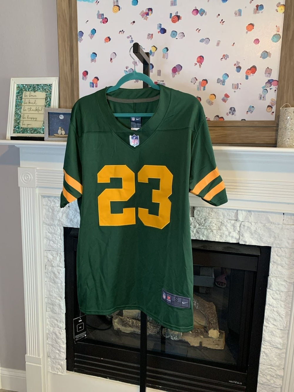 Nike Green Bay Packers Aaron Jones 23 Jersey Size S