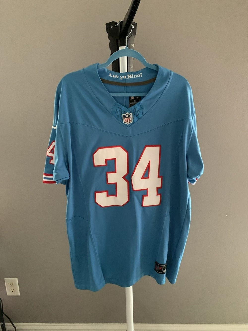 Nike Tennessee Titans/Houston Oilers Earl Campbell #34 Luv Ya Blue! Alternate Ga