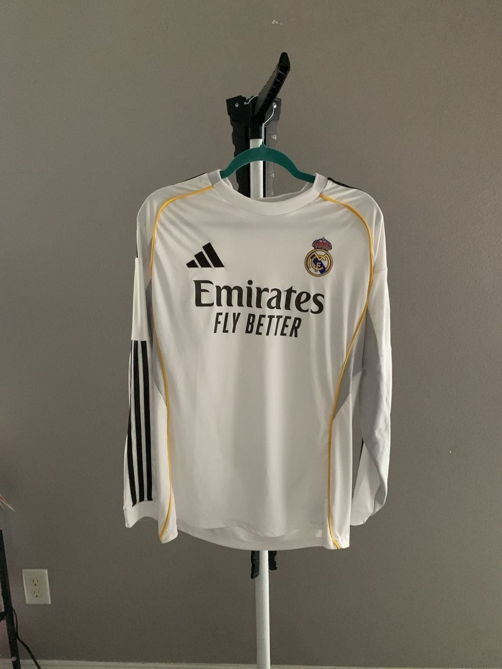 Adidas Real Madrid 2025/26 Home Long Sleeve Jersey