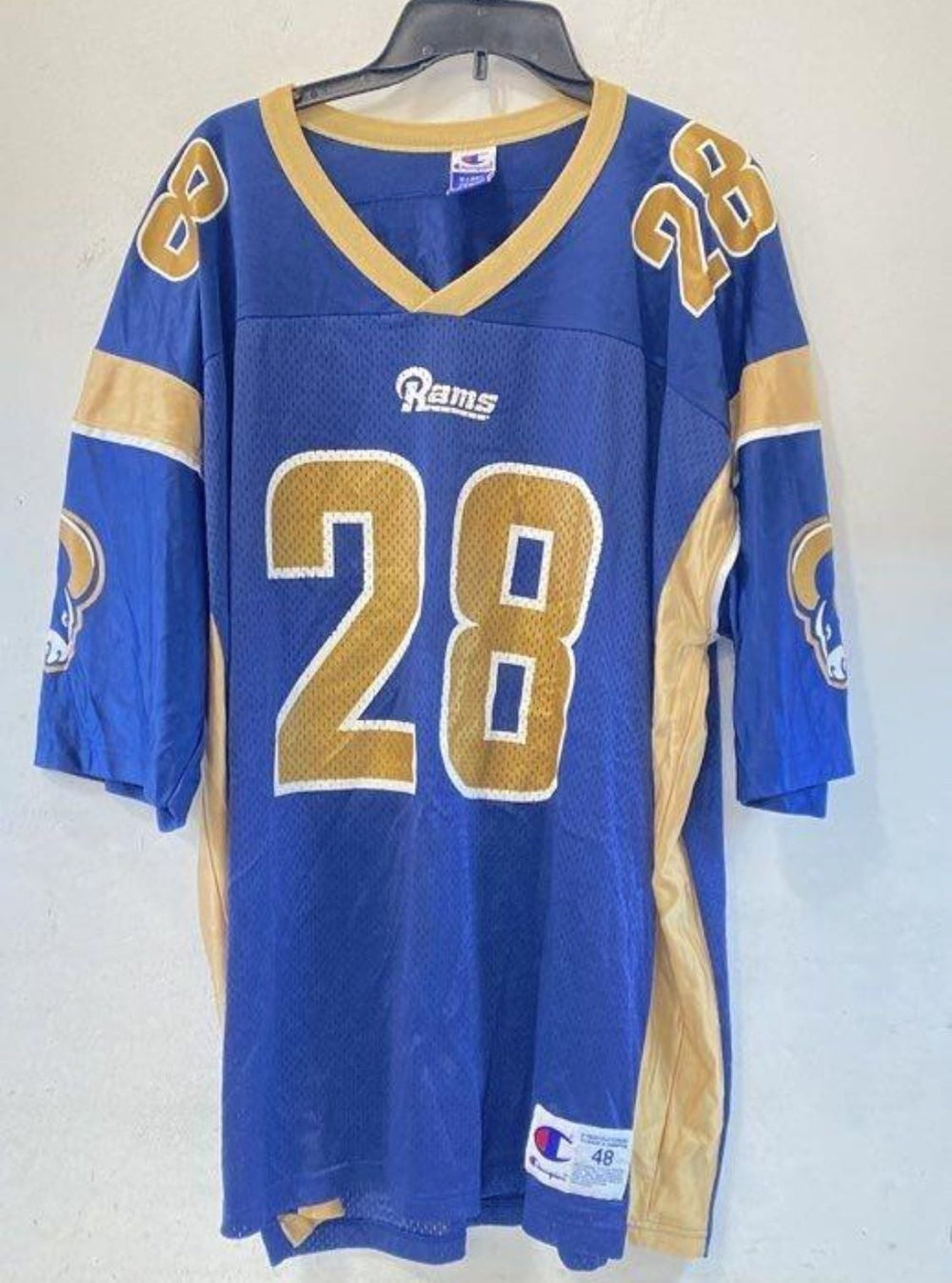 Champion Marshall Faulk St. Louis Rams NFL Jersey Size 48 XL