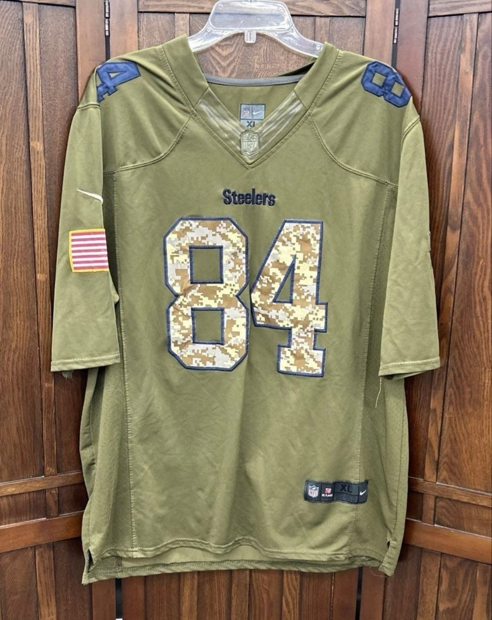 Nike Pittsburgh Steelers Antonio Brown #84 Salute to Service Camo NFL Jersey XL