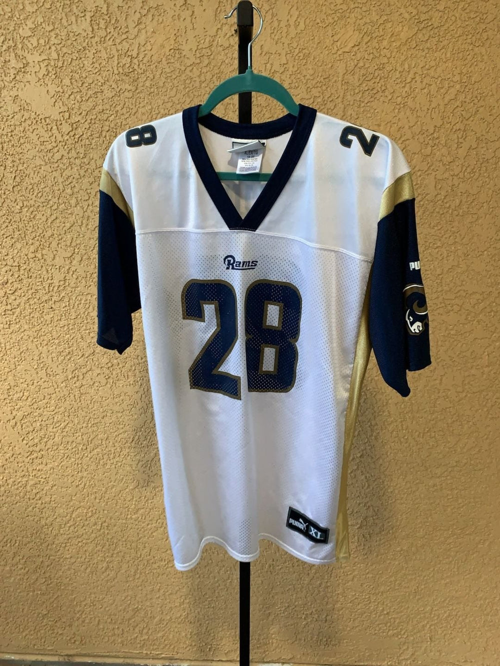 Vintage Puma St. Louis Rams Marshall Faulk #28 NFL Jersey Size XL