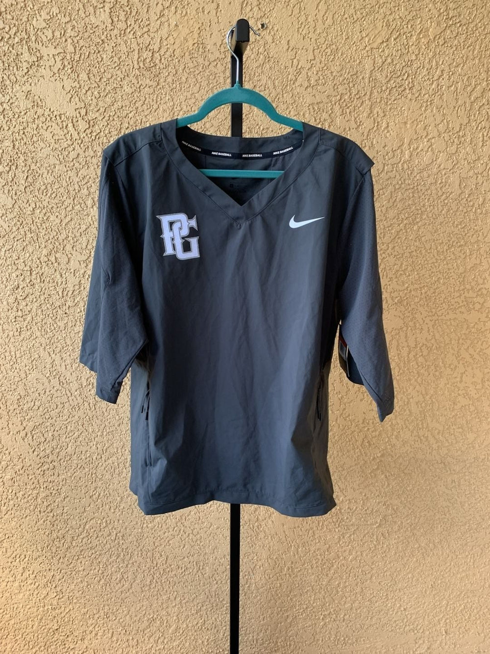 Nike Baseball Perfect Game PG Cage Jacket Pullover Gray