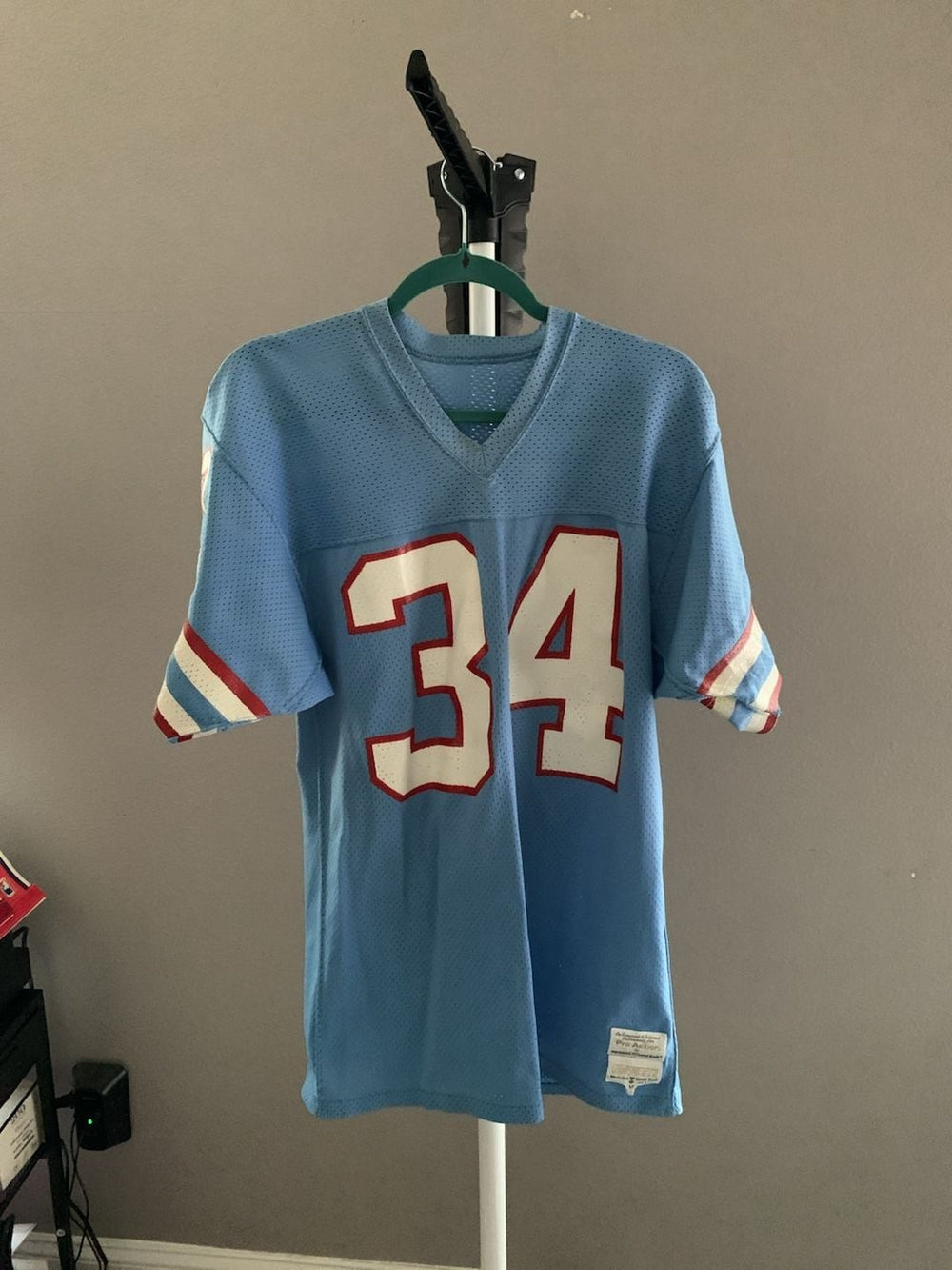 Vintage Earl Campbell #34 Houston Oilers Pro Action by Medalist Sand-Knit Jersey