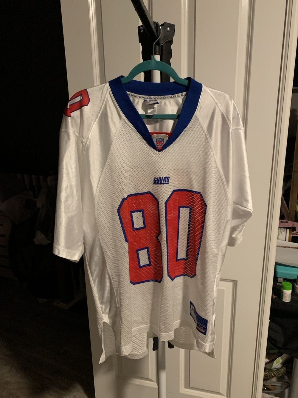 Reebok NFL New York Giants Jeremy Shockey #80 Replica Away Jersey - White
