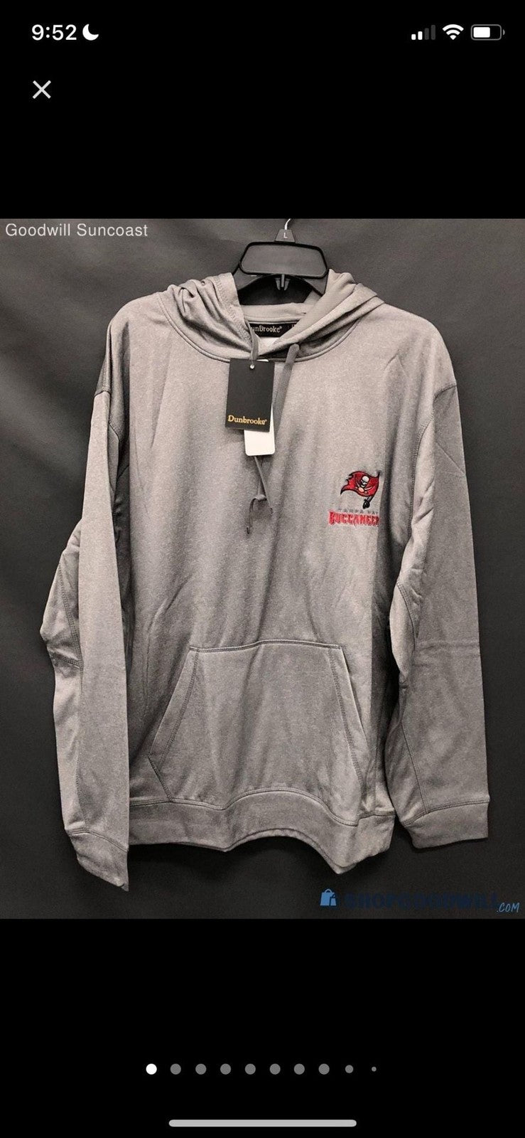 Dunbrooke Tampa Bay Buccaneers NFL Team Apparel Gray Performance Hoodie