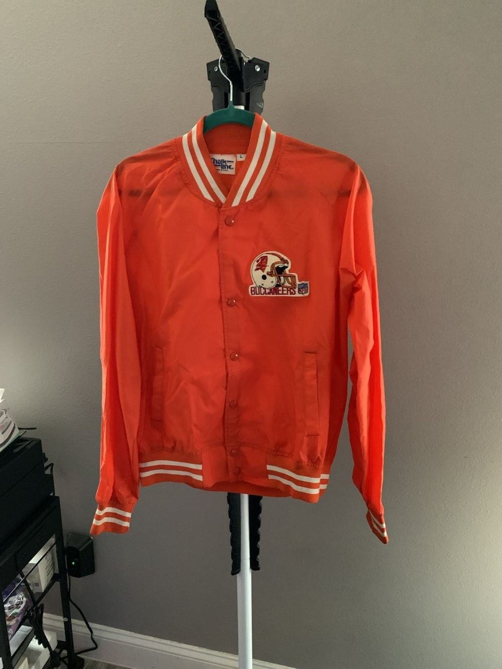 Vintage Chalk Line Tampa Bay Buccaneers Satin Bomber Jacket