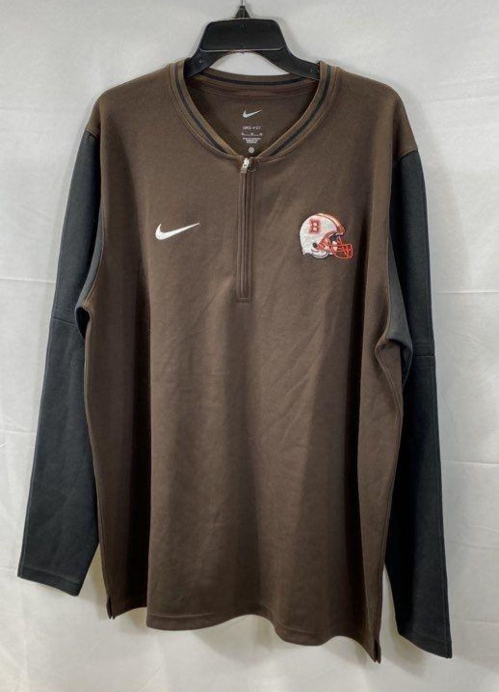 Nike Cleveland Browns Sideline Coach Dri-FIT Half-Zip Pullover