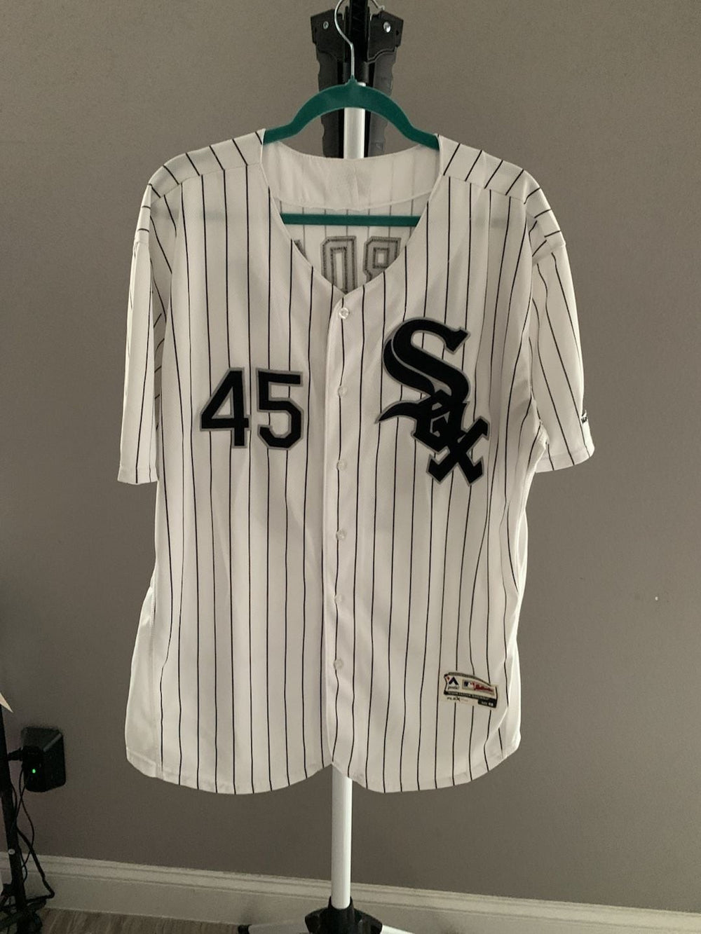 Majestic Authentic Chicago White Sox Michael Jordan #45 Pinstripe Baseball Jerse