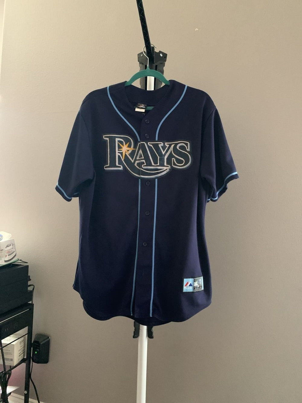 Majestic Tampa Bay Rays MLB Navy Blue Alternate Replica Baseball Jersey