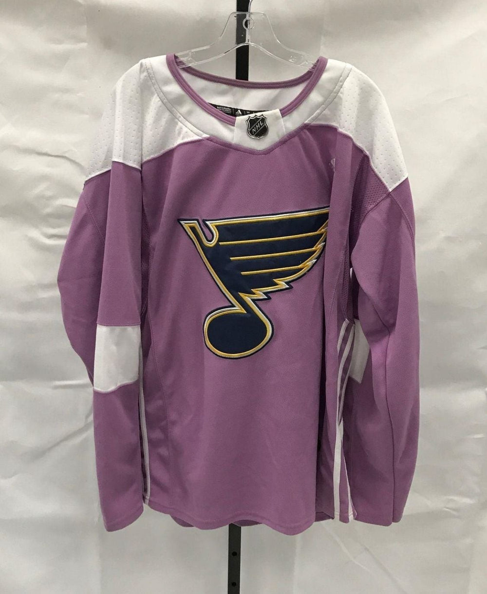 Adidas St. Louis Blues Hockey Fights Cancer Jersey Gallagher #7 Size 54