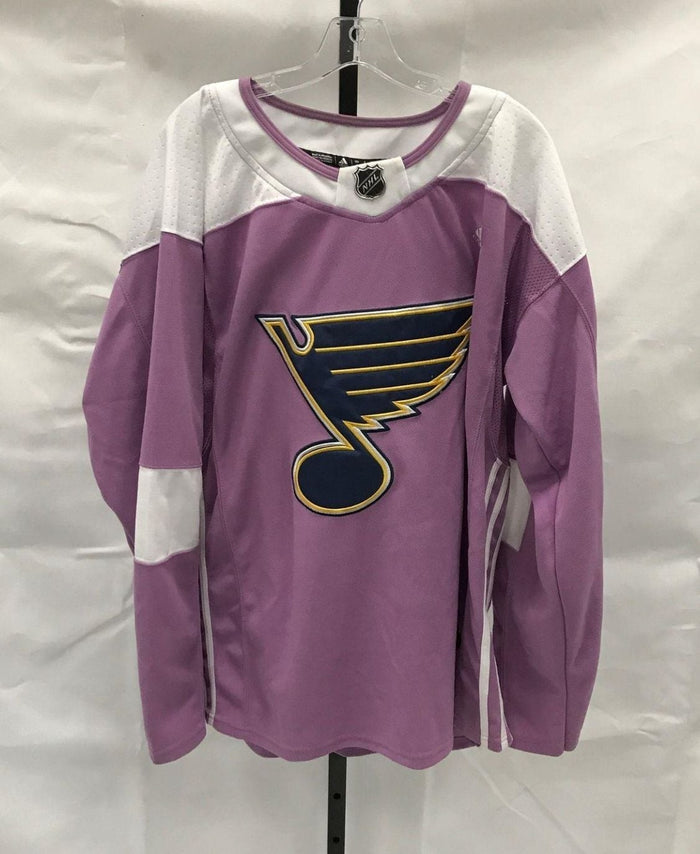 Adidas St. Louis Blues Hockey Fights Cancer Jersey Gallagher #7 Size 54