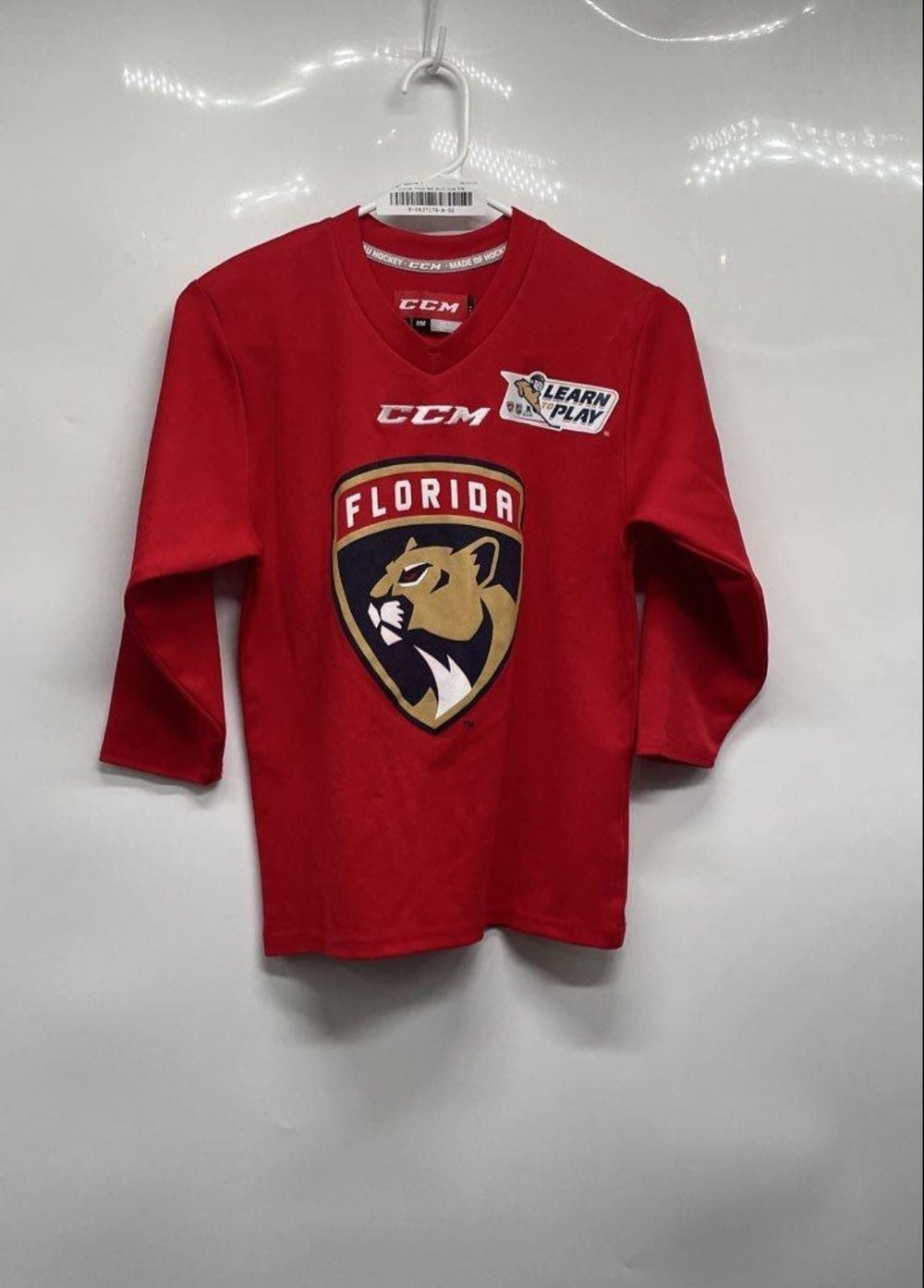CCM Youth Florida Panthers Learn To Play Red Hockey Jersey S/M