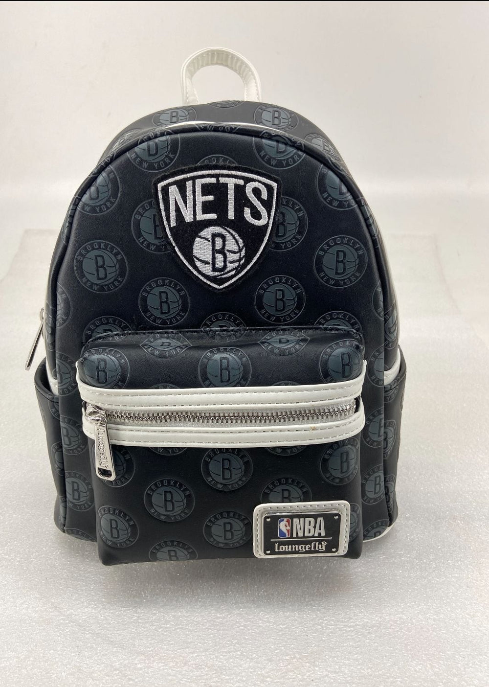 Loungefly NBA Brooklyn Nets Logo Mini Backpack