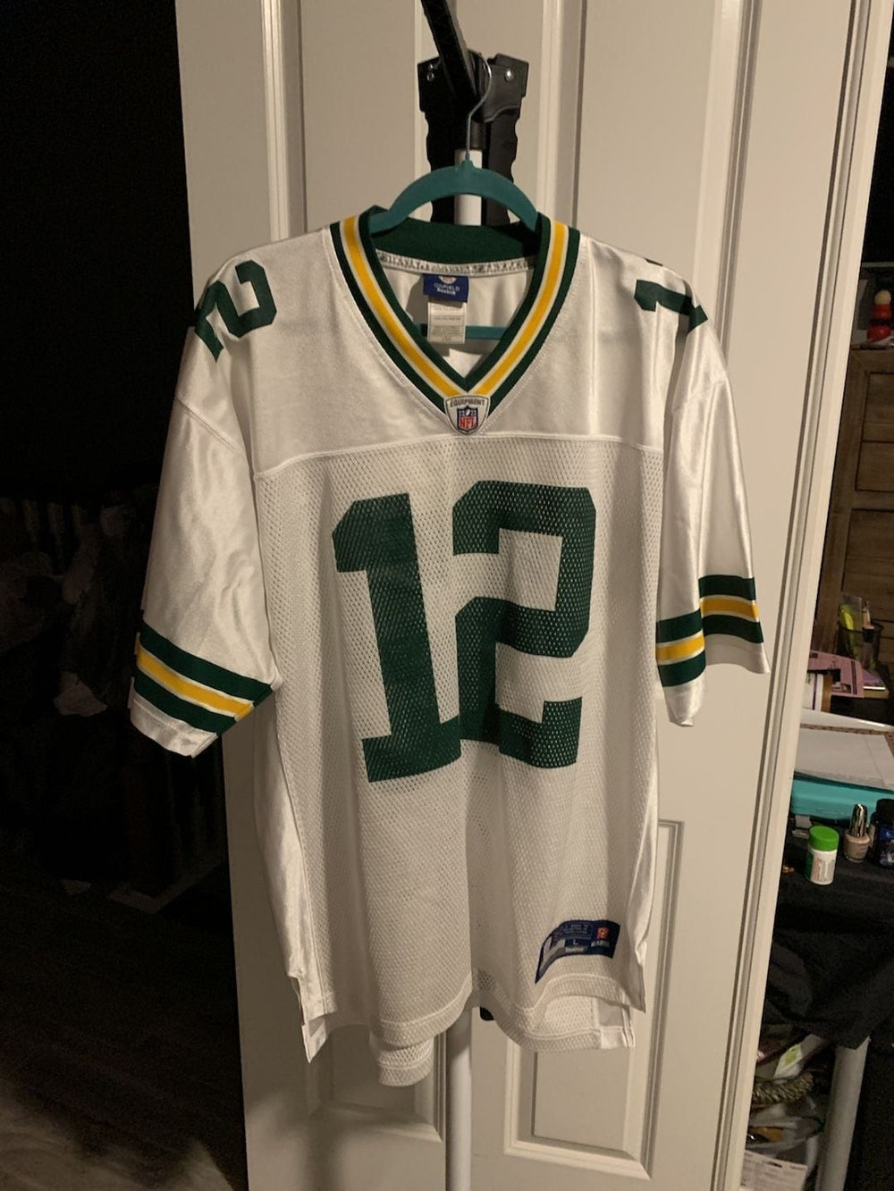 Reebok NFL Green Bay Packers Aaron Rodgers #12 White Away Jersey