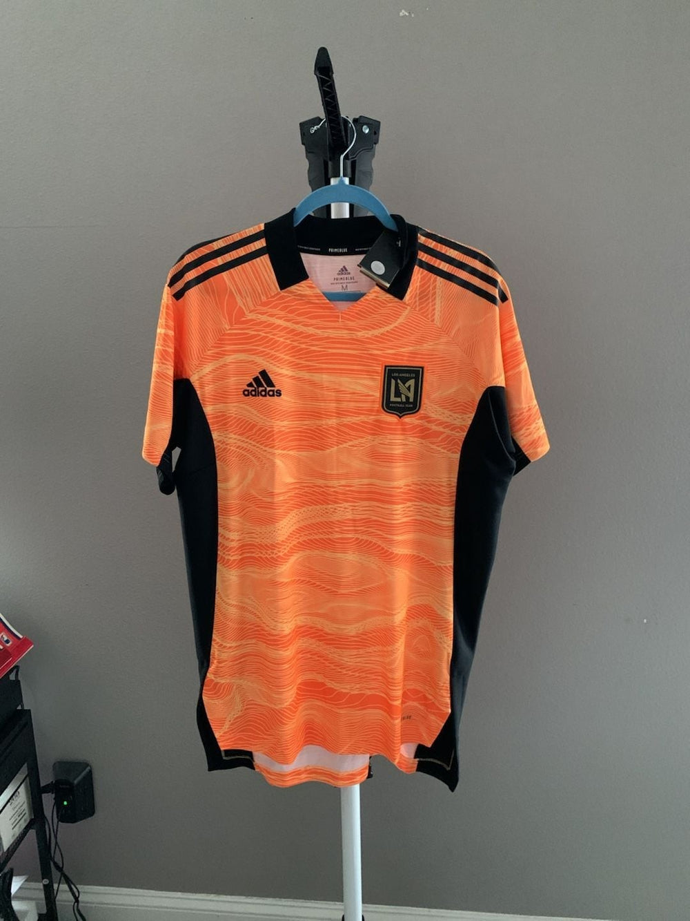 Adidas Los Angeles FC LAFC 2021 Primeblue Goalkeeper Jersey Orange