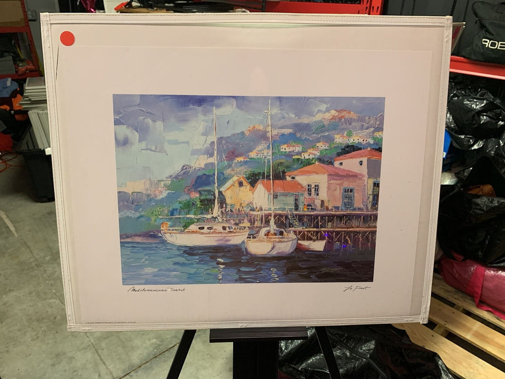 Vintage 1991 La Foret Mediterranean Sunset Art Print Scafa-Tornabene